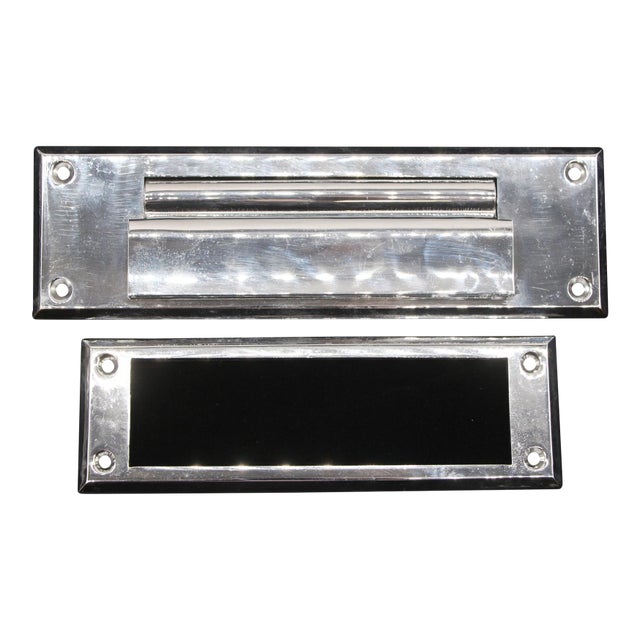 Modern 8.25 In. Chrome Plated Brass Mail Slot For Sale
