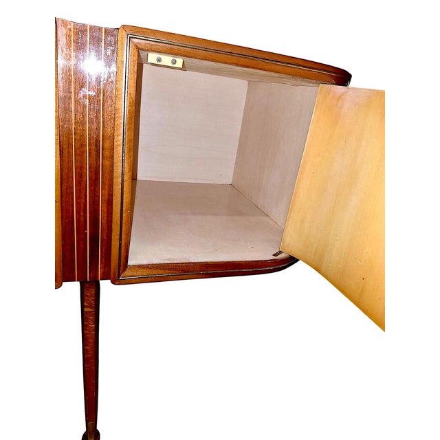 Wood Italian Mid 20th Century Modern Commode With Mirror For Sale - Image 7 of 10