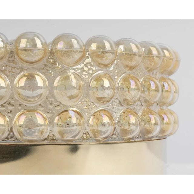 1970s Large Amber Bubble Glass Wall Lights from Glashütte Limburg, Germany, 1970s For Sale - Image 5 of 13