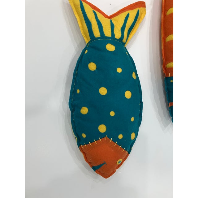 Gold 1990s Set of 3 Fish Pillows For Sale - Image 8 of 9
