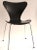 Black Model 3107 Black Chair by Arne Jacobsen for Fritz Hansen, 1960s For Sale - Image 8 of 8