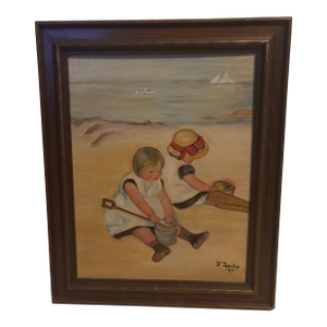 Mid 20th Century Original Oil on Board Signed F. Jessler