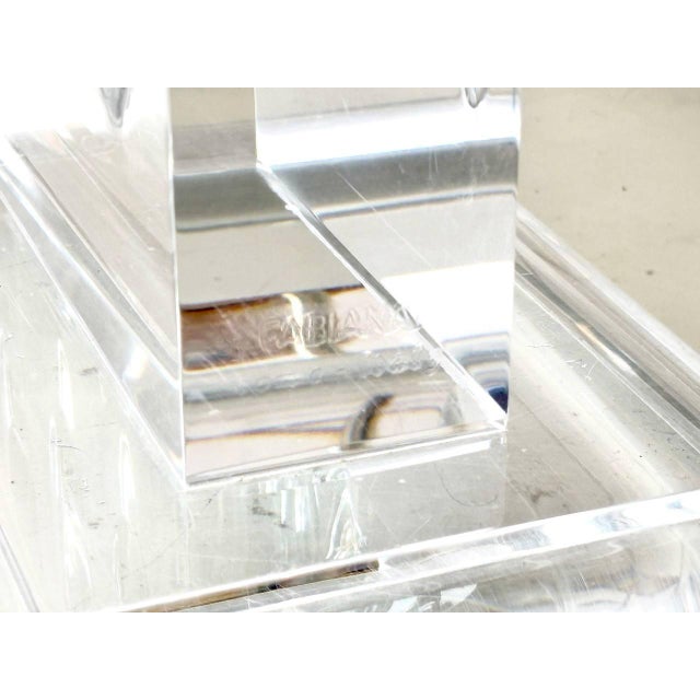 Glass Table in Acrylic Glass by Fabianart, 1980s For Sale - Image 14 of 18