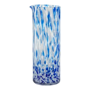 Andria Tortoise Glass Pitcher, Blue