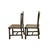 Pair Zen Oriental Straight Legs Bars Backrest Solid Wood Chairs For Sale - Image 4 of 8