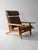 Scandinavian armchair from the 1950s in solid oak, designed by hans wegner for getama. Original cushions included....
