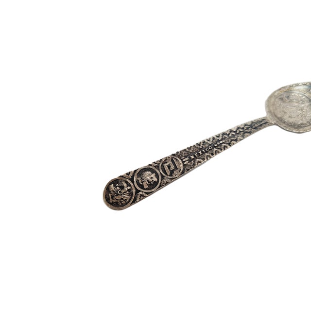 Silver Salt Spoon, Mexico, 1950s For Sale - Image 5 of 7