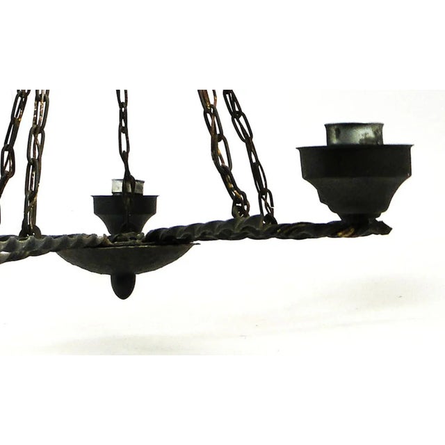 Mid-Century Chandelier, Poland, 1970s For Sale - Image 6 of 7