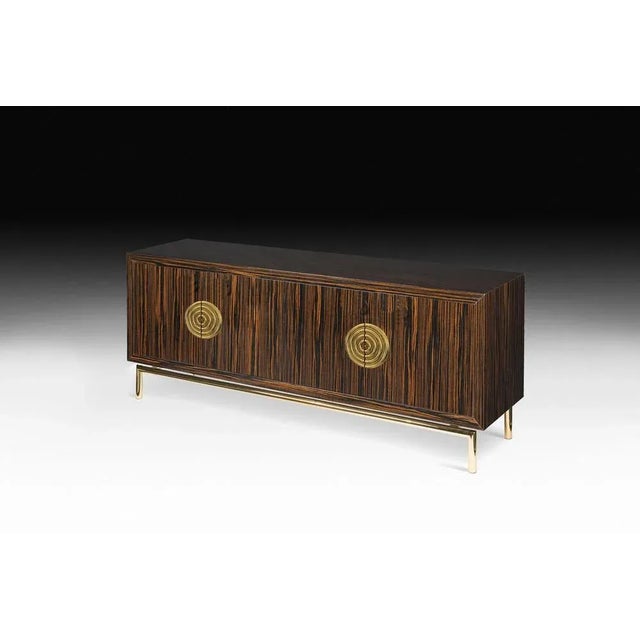 Italian Ebano Sin Collection Mobile Credenza with Four Doors from VGnewtrend, in New conditions. Designed from 2000