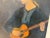 Barbara Lebhar Oil on Canvas Painting of a Young Woman Playing a Guitar Titled Sad Song For Sale In New York - Image 6 of 6