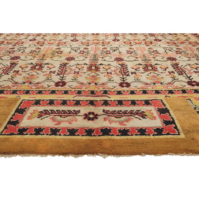 Antique Romanian Transylvanian Rug, 13'08 X 15'11 For Sale - Image 4 of 10