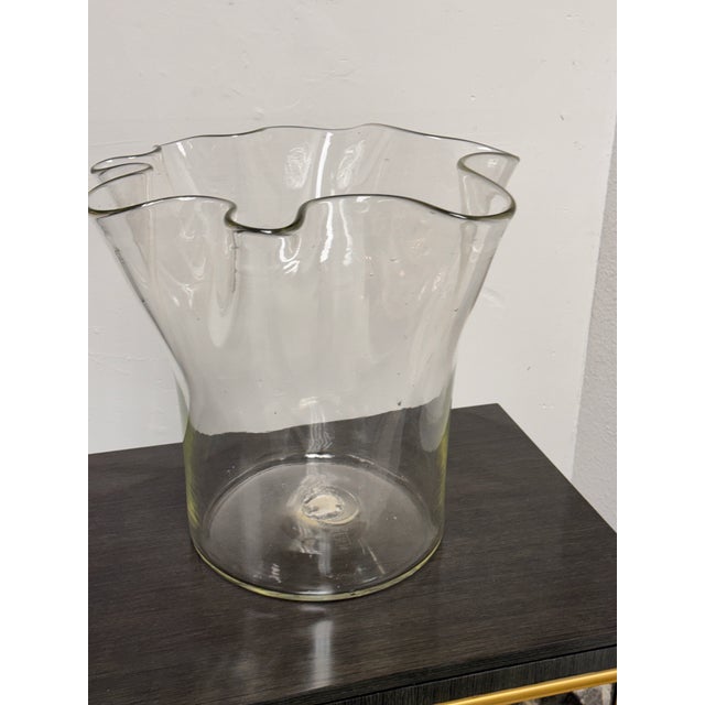 Glass Jennifer Bartlett for a/D Gallery Hand Blown Glass Vase, Vintage For Sale - Image 7 of 12