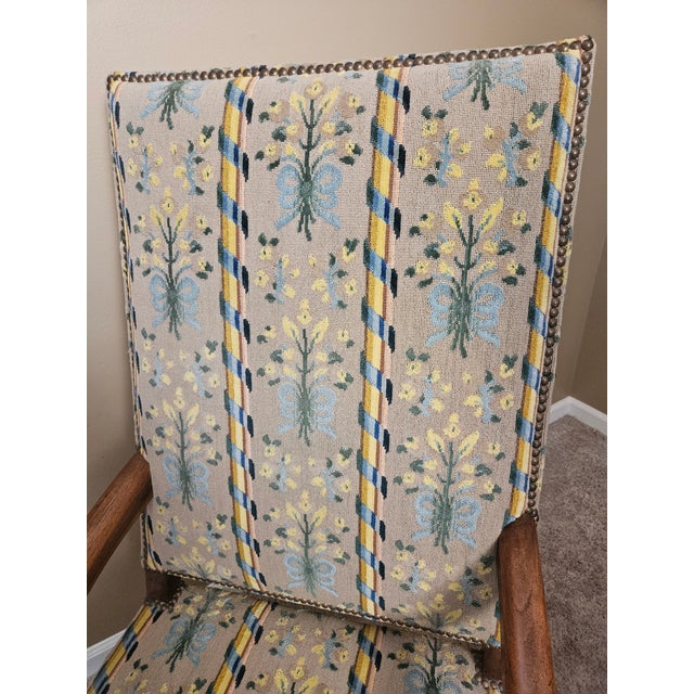 Antique Louis XIV Style High Back Chair For Sale - Image 4 of 8