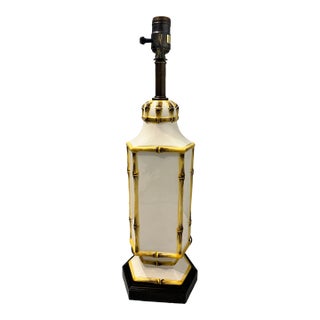 Mid 20th Century Palm Beach Bamboo Ceramic Frederick Cooper Lamp For Sale