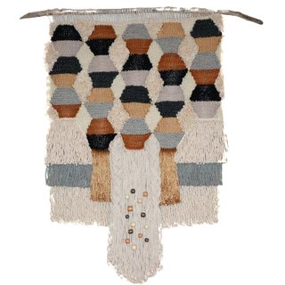 Willow Brooke Geometric Woven Wall Hanging For Sale
