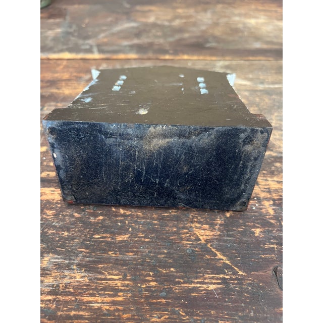 American 1920s Antique Cast Iron Front Door Pillar Doorstop For Sale - Image 3 of 3