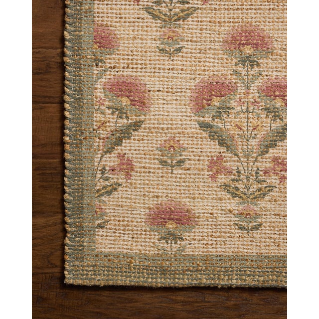 2020s Chris Loves Julia x Loloi Rue Sage / Blush 3'-6" x 5'-6" Accent Rug For Sale - Image 5 of 6