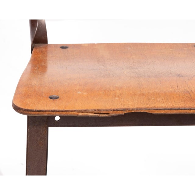 Toledo Industrial Metal Furniture Company Chairs Steel Frame Plywood Seat a Set of Four For Sale - Image 14 of 18