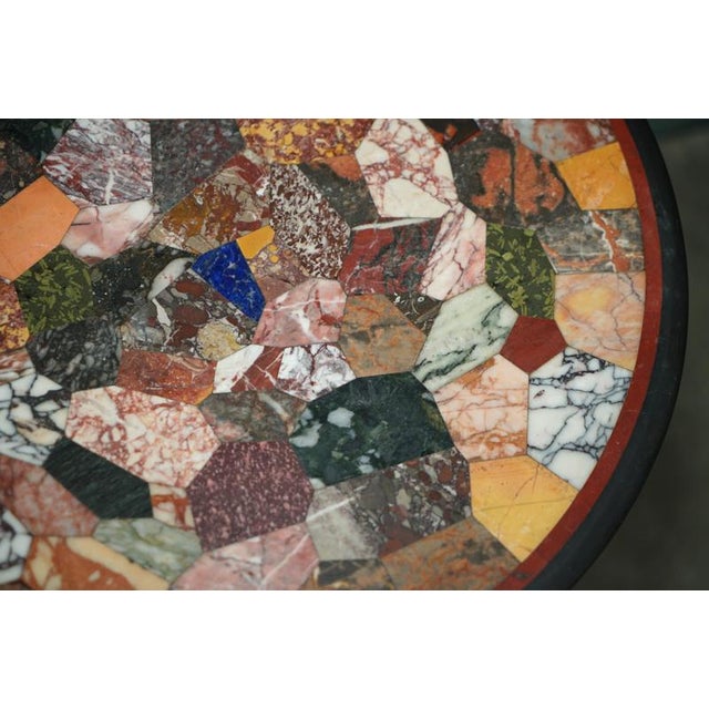 Gemstone Antique Victorian Aesthetic Movement Specimin Marble Occasional Side Table by Aeg, 1860 For Sale - Image 7 of 14