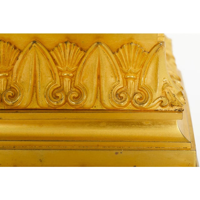 Early 19th Century Gilt Bronze Figural Mantel Clock For Sale - Image 9 of 13