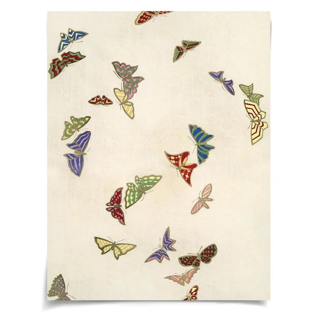 Contemporary Kono Butterflies 3, Unframed Artwork For Sale - Image 3 of 3