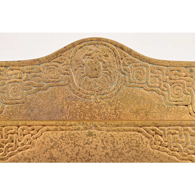 Tiffany Studios New York Zodiac Pattern Bronze Doré Letter Rack For Sale In South Bend - Image 6 of 13
