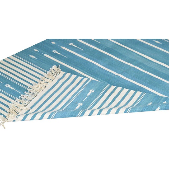 Boho Chic Coriander Rug, 9x12, Teal & White For Sale - Image 3 of 5