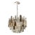 Mid-Century Modernist Hand-Blown Murano Mixed Glass Camer Triedre Chandelier For Sale