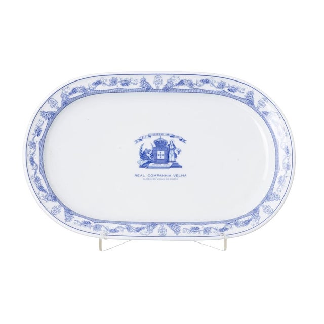 Blue Porcelain Royal Old Company Serving Dish from Vista Alegre For Sale - Image 8 of 8