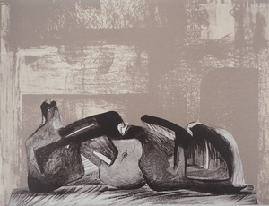 Henry Moore, Elongated Figure, Lithograph