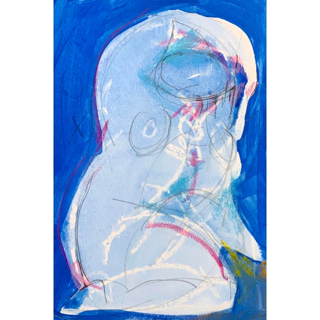 Enfold Ii, Figurative Drawing 9 by 6 Inches For Sale
