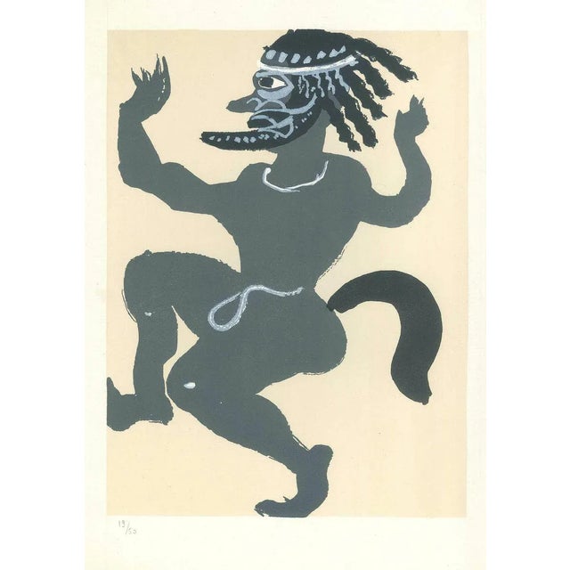 Dance is a mixed colored lithograph realized by André Derain in the 1960s. Hand signed by the artist on the lower right...