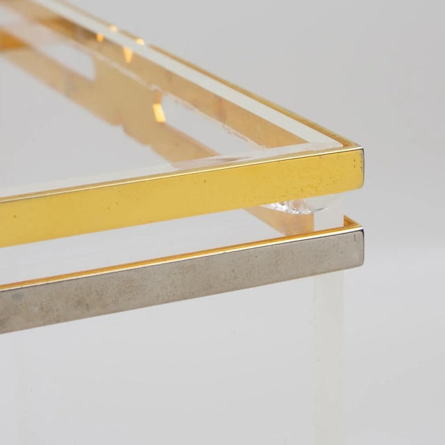 Romeo Rega 1970s Modernist Chrome, Brass, and Lucite Barware Ice Bucket For Sale - Image 10 of 13