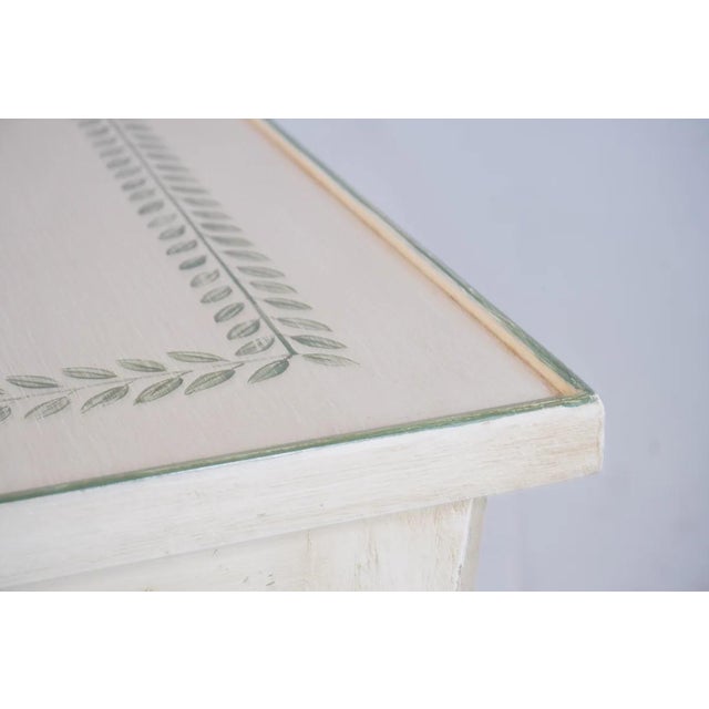 Metal Julia Gray Hand Painted Louis XV Desk For Sale - Image 7 of 9