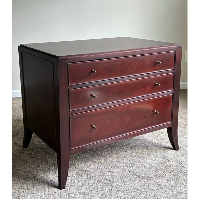 Transitional Pair of Barbara Berry for Baker Mahogany Commode Nightstand / End Tables For Sale - Image 3 of 10