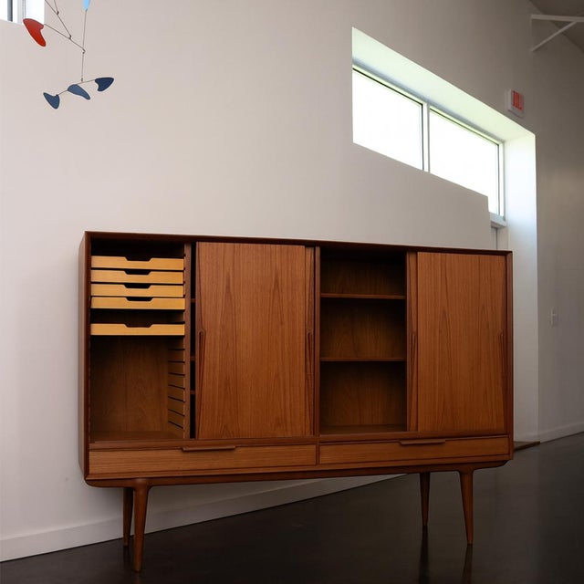 Mid-Century Modern Mid 20th Century Danish Teak Sideboard by Omann Jun For Sale - Image 3 of 6