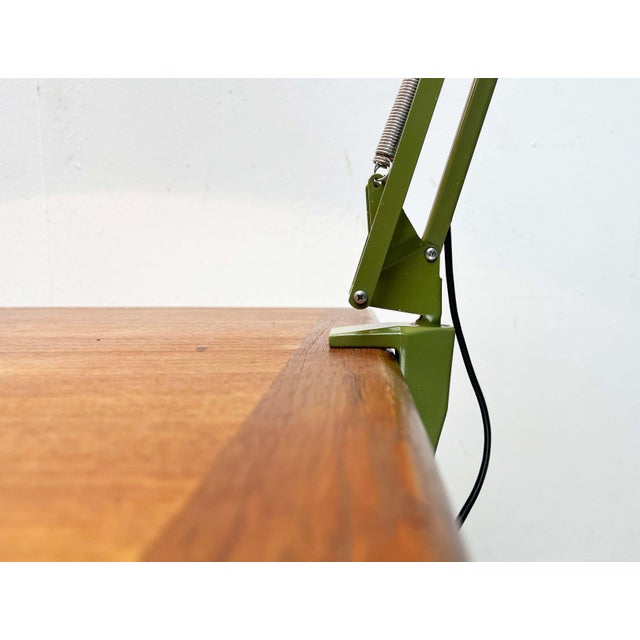 Mid-Century Modern Swedish Olive Green Desk Table Lamp from Ledu, 1960s For Sale - Image 11 of 18