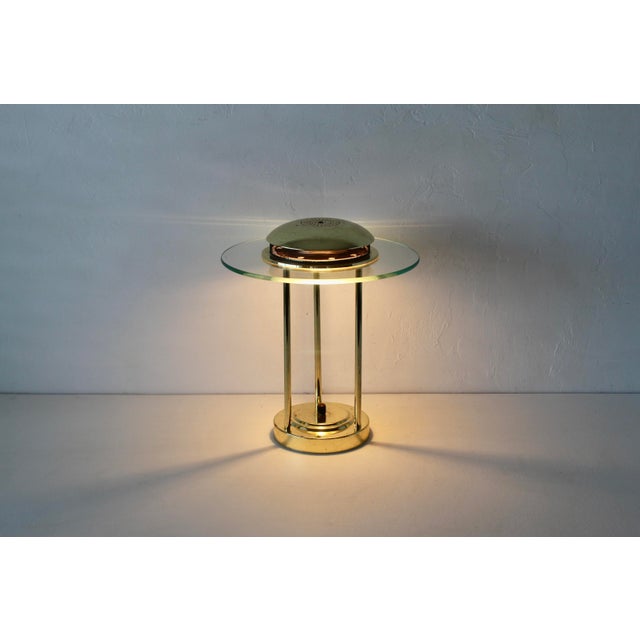 Robert Sonneman Style "Saturn" Brass Finish Desk Lamp For Sale - Image 9 of 13
