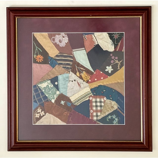 Textile Antique Crazy Quilt Panel For Sale - Image 7 of 10