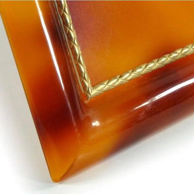 Mid-Century Modern Vintage Acrylic Table Photo Frame in style of Christian Dior, 1970s For Sale - Image 3 of 11