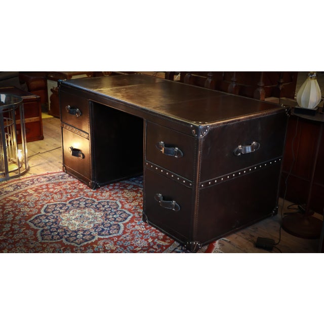 Halo Stoneyhurst Mayfair Leather Desk by Timothy Oulton, 2010s For Sale - Image 10 of 18