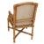 Safari Single Vintage Bamboo Armchair With Newly Upholstered Beige Raw Silk Cushion and Back For Sale - Image 3 of 4
