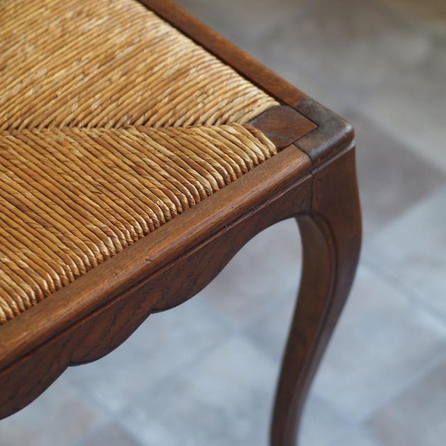 1960s Louis XV Bench with Straw Weaving, 1960 For Sale - Image 5 of 12