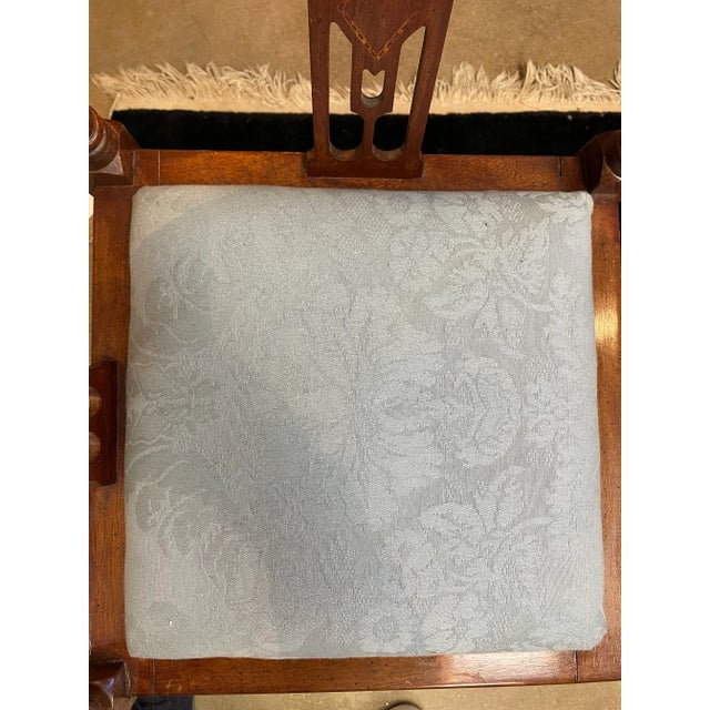 Wood Brandt Georgian-Style Mahogany Corner Chair For Sale - Image 7 of 8