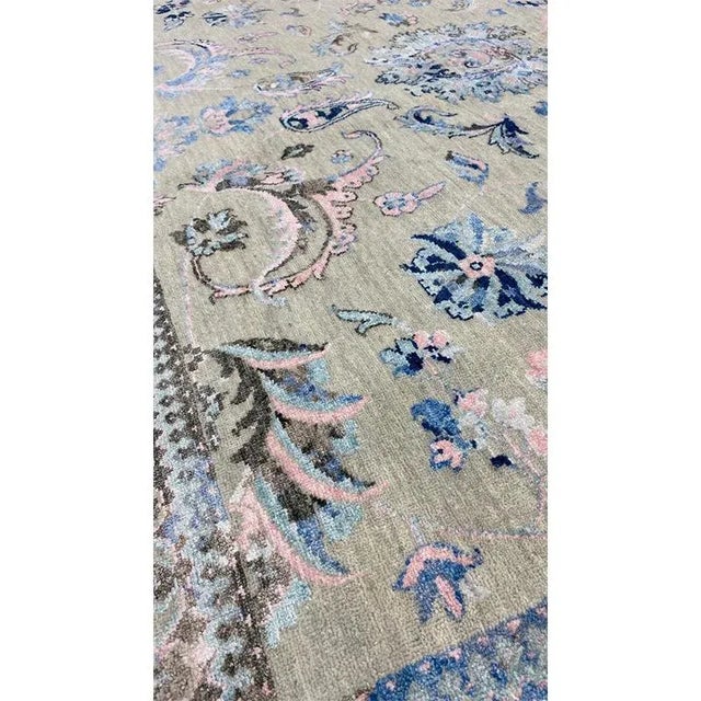 Handwoven Ivory Transitional Style Area Rug 8'2" X 9'7" For Sale - Image 11 of 13