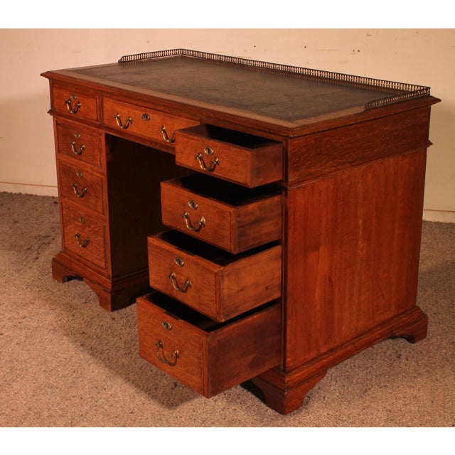 19th Century Oak Drawer Desk For Sale - Image 11 of 15