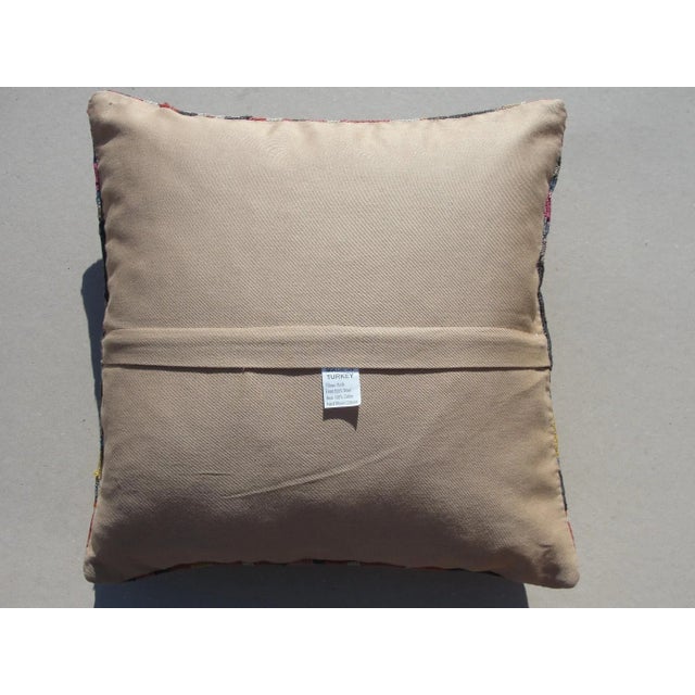 Textile Pillow Cover Made from 1980s Kilim Rug For Sale - Image 7 of 8