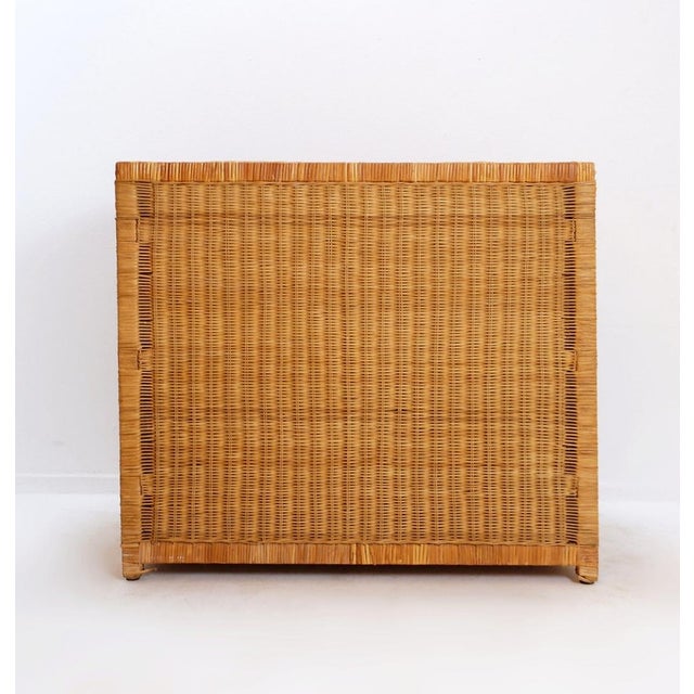 Bamboo Decor - Mid-Century Dimensions: 95.5 x 46 cm, H: 82.5 cm Materials: Wicker - Rattan - Brass A fabulous vintage...