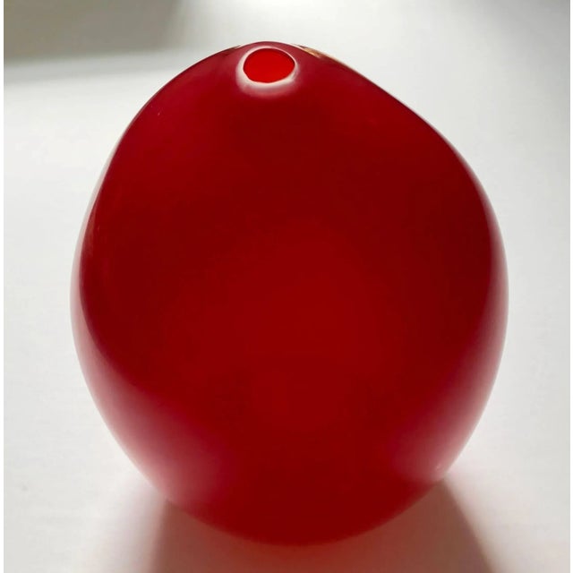 Glass Thomas Blank, Masterpiece Swiss Contemporary Blown Matte Glass Sculpture Vase, 2001 For Sale - Image 7 of 11