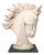 White Horse Head on Green Marble Base Sculpture by Leonardo For Sale